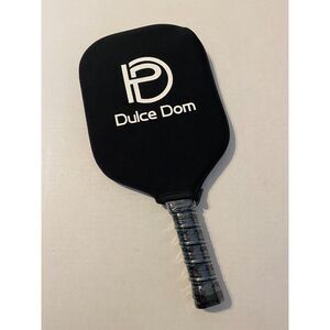 Dulce Dom Carbon Fiber Pickleball Paddle with Case 16 mm Polymer Core Black NEW